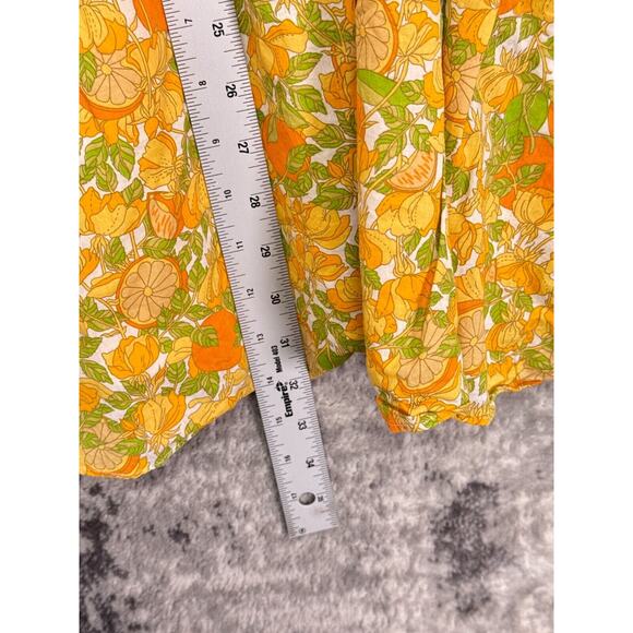 J Crew Dress XS Womens Cotton Lawn Mini Limone Lemons Fruit Print - Picture 6 of 9